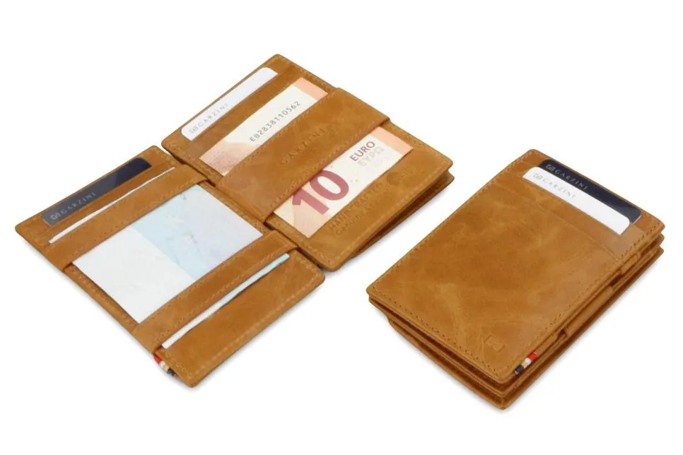 Garzini RFID Leather Magic Coin Wallet Brushed