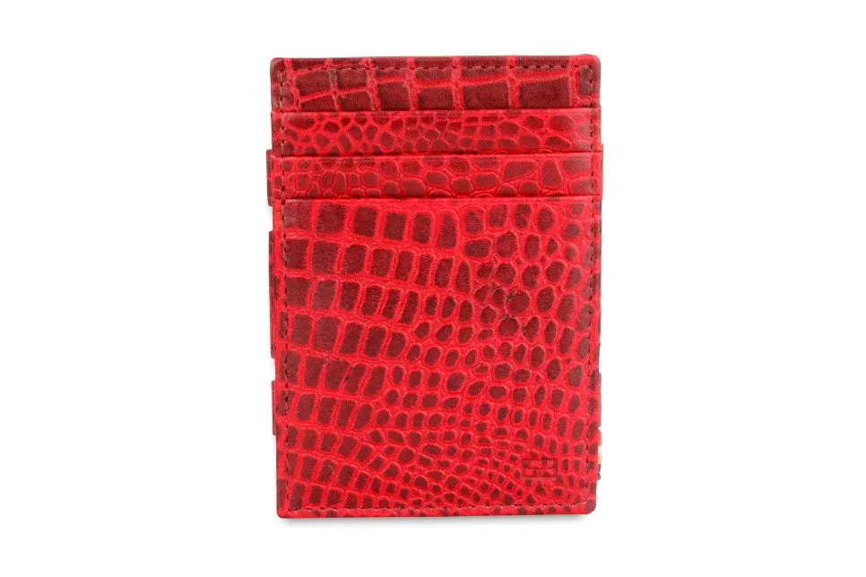 Garzini RFID Leather Magic Coin Wallet Croco