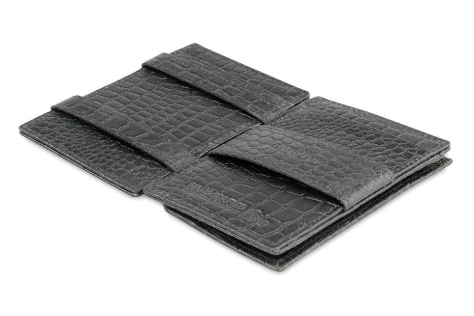 Garzini RFID Leather Magic Coin Wallet Croco