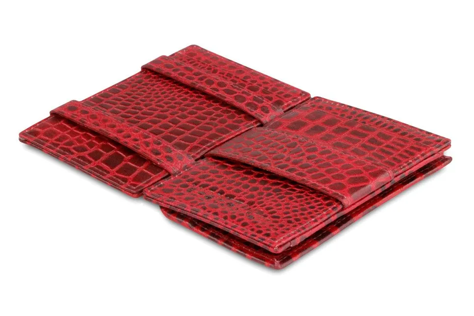 Garzini RFID Leather Magic Coin Wallet Croco