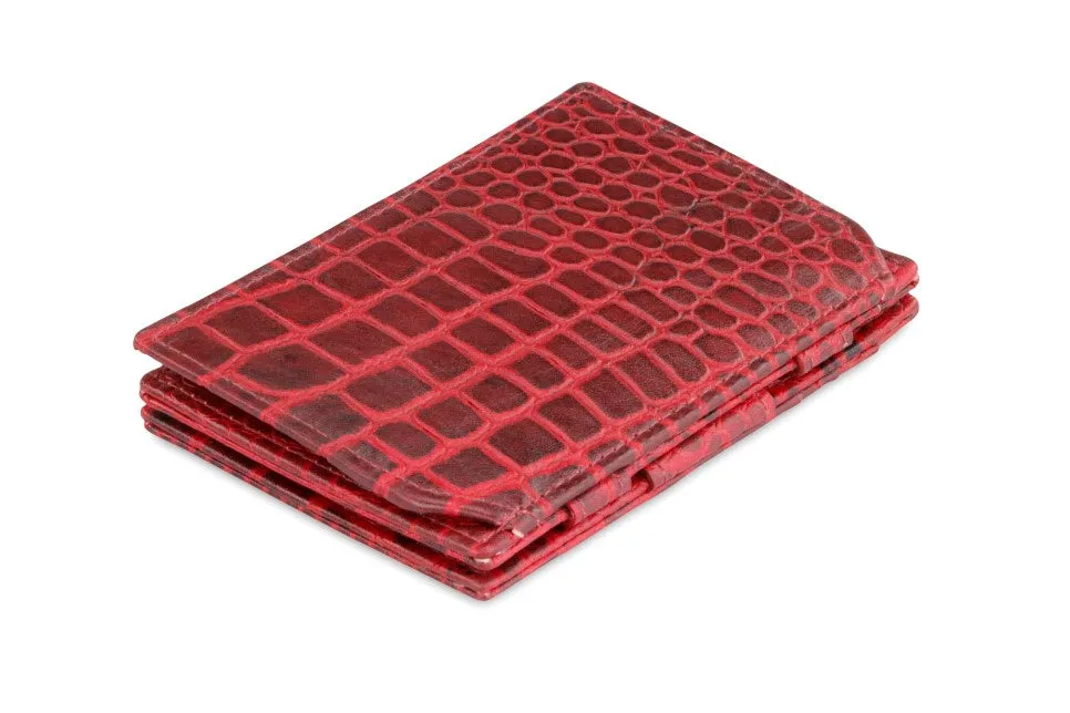 Garzini RFID Leather Magic Coin Wallet Croco