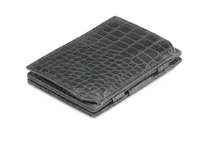Garzini RFID Leather Magic Coin Wallet Croco