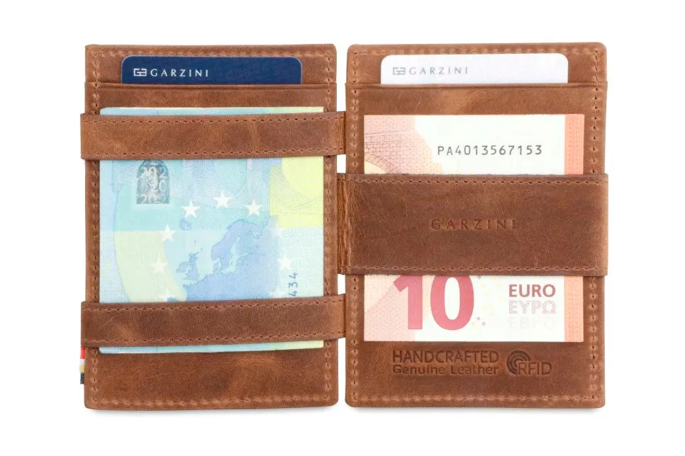 Garzini RFID Leather Magic Wallet Brushed