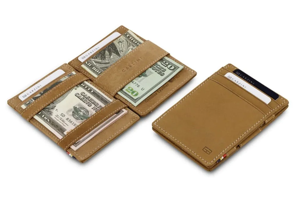 Garzini RFID Leather Magic Wallet ID Window Vintage