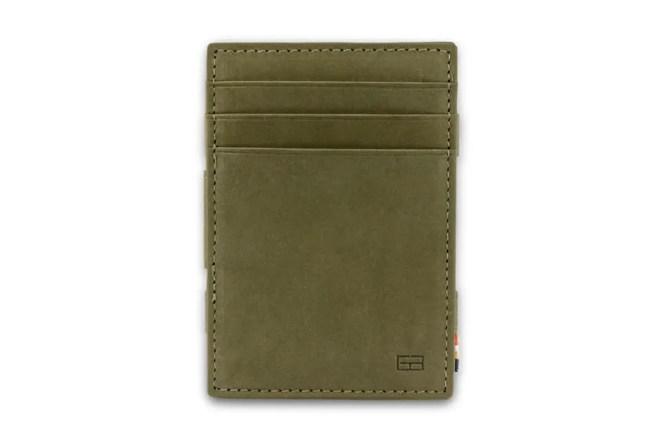 Garzini RFID Leather Magic Wallet ID Window Vintage
