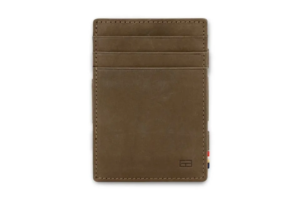 Garzini RFID Leather Magic Wallet ID Window Vintage