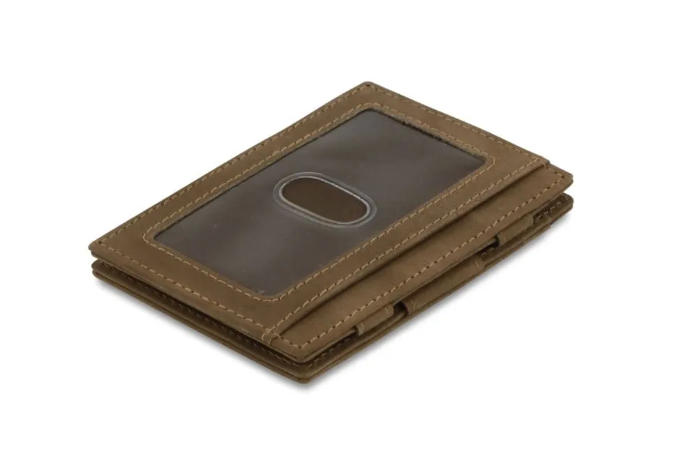 Garzini RFID Leather Magic Wallet ID Window Vintage