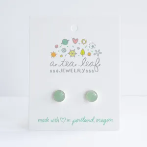 Green Aventurine Stone Earrings | Sterling Silver