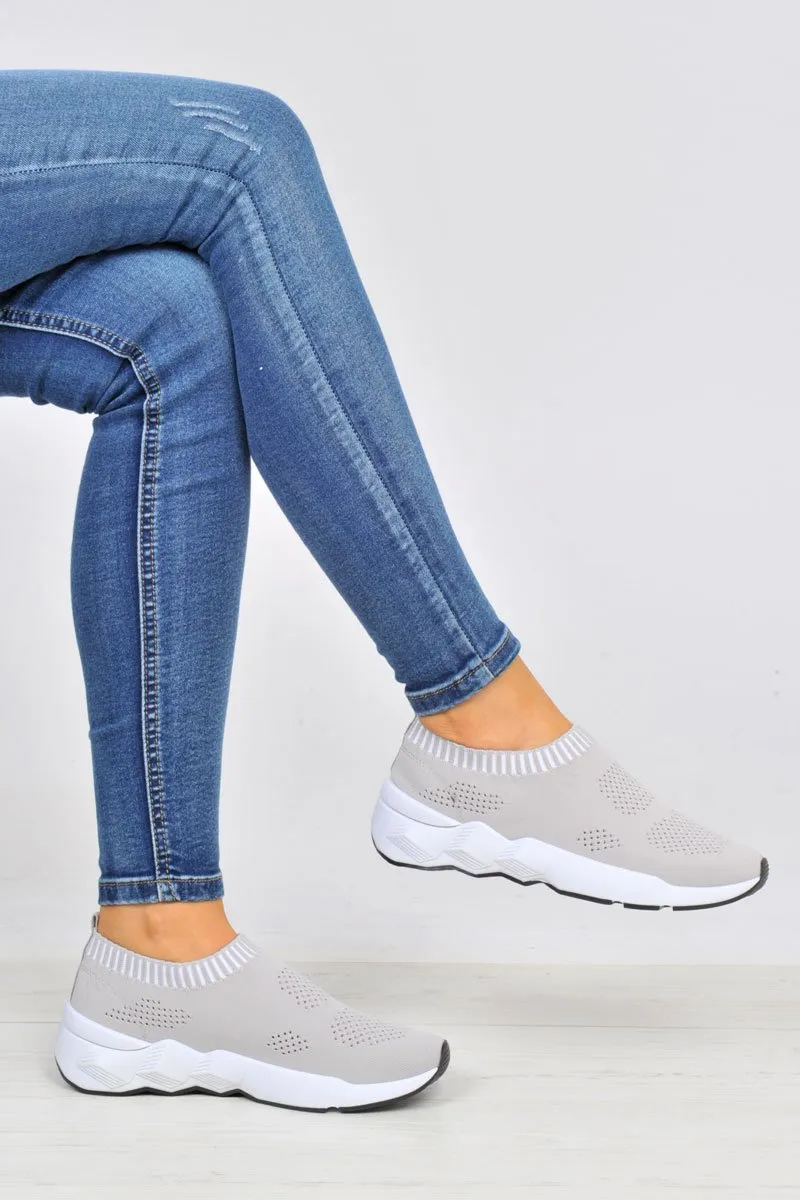 Grey Runner Sock Trainers - Kannon