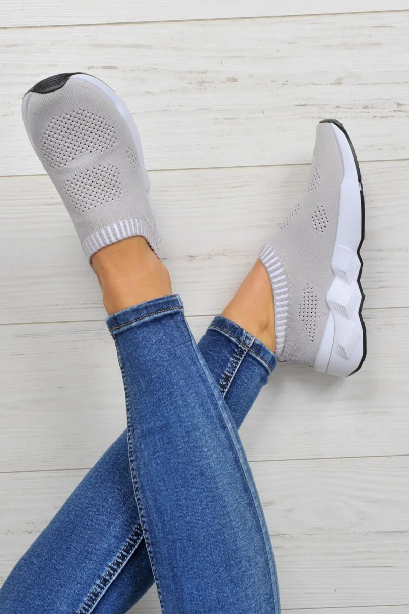 Grey Runner Sock Trainers - Kannon