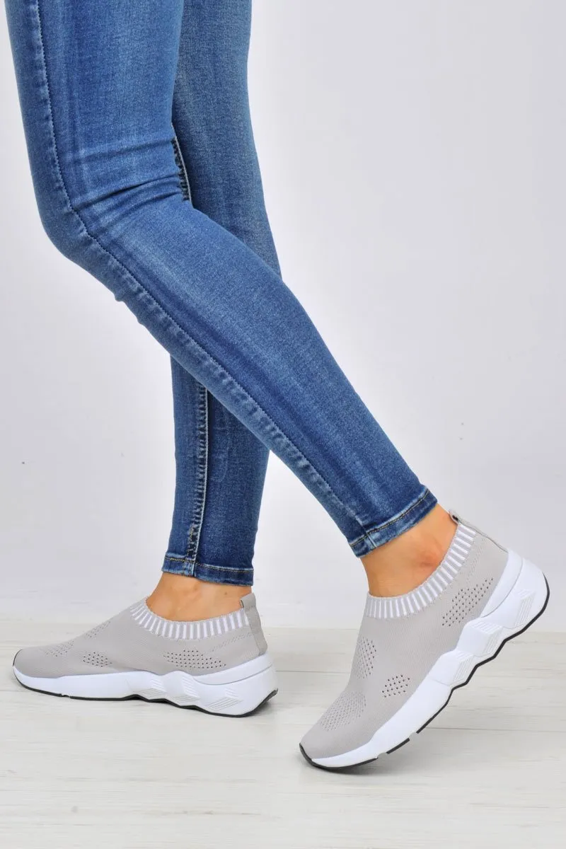 Grey Runner Sock Trainers - Kannon