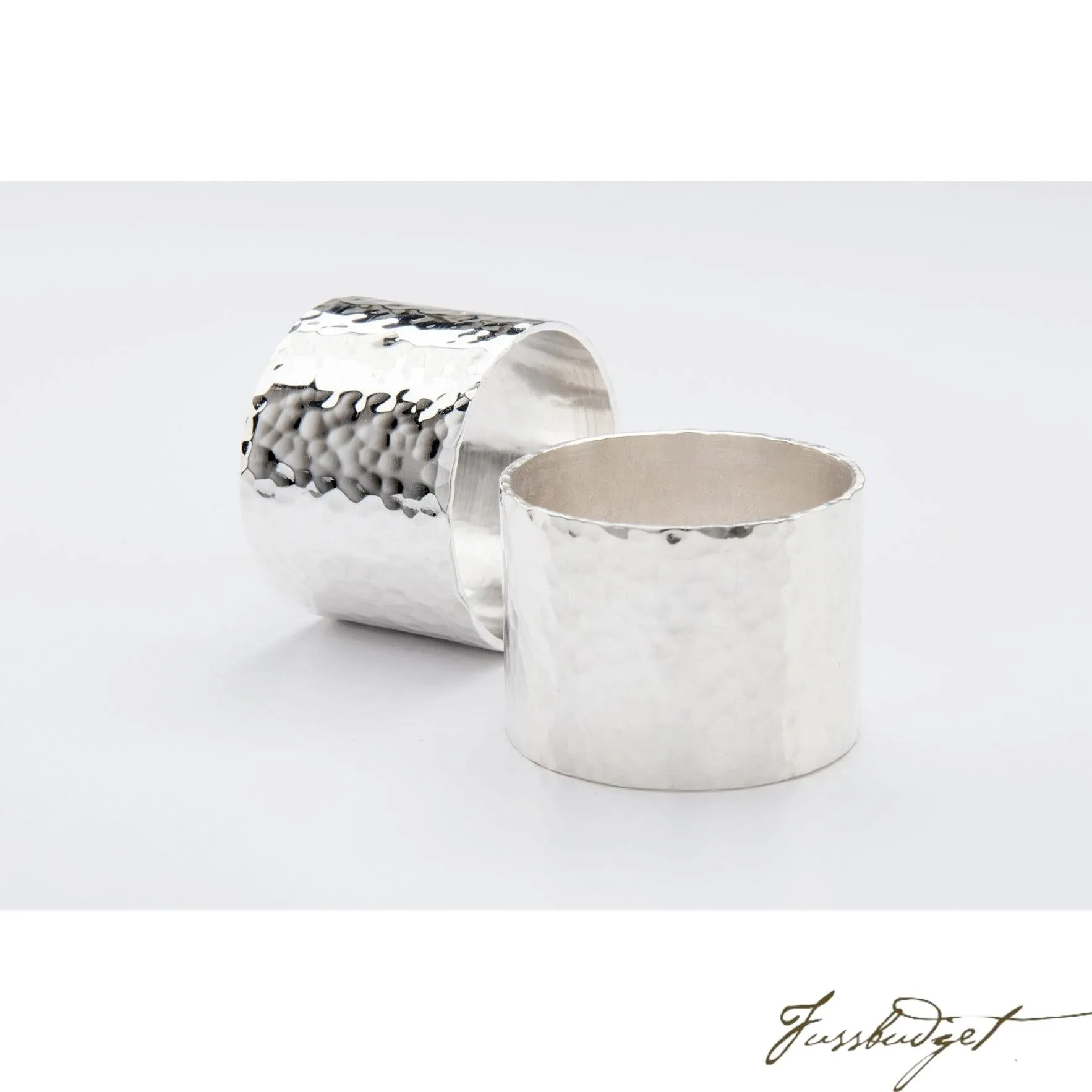 Hand Crafted Silver Planished Napkin Ring