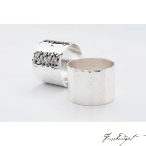Hand Crafted Silver Planished Napkin Ring