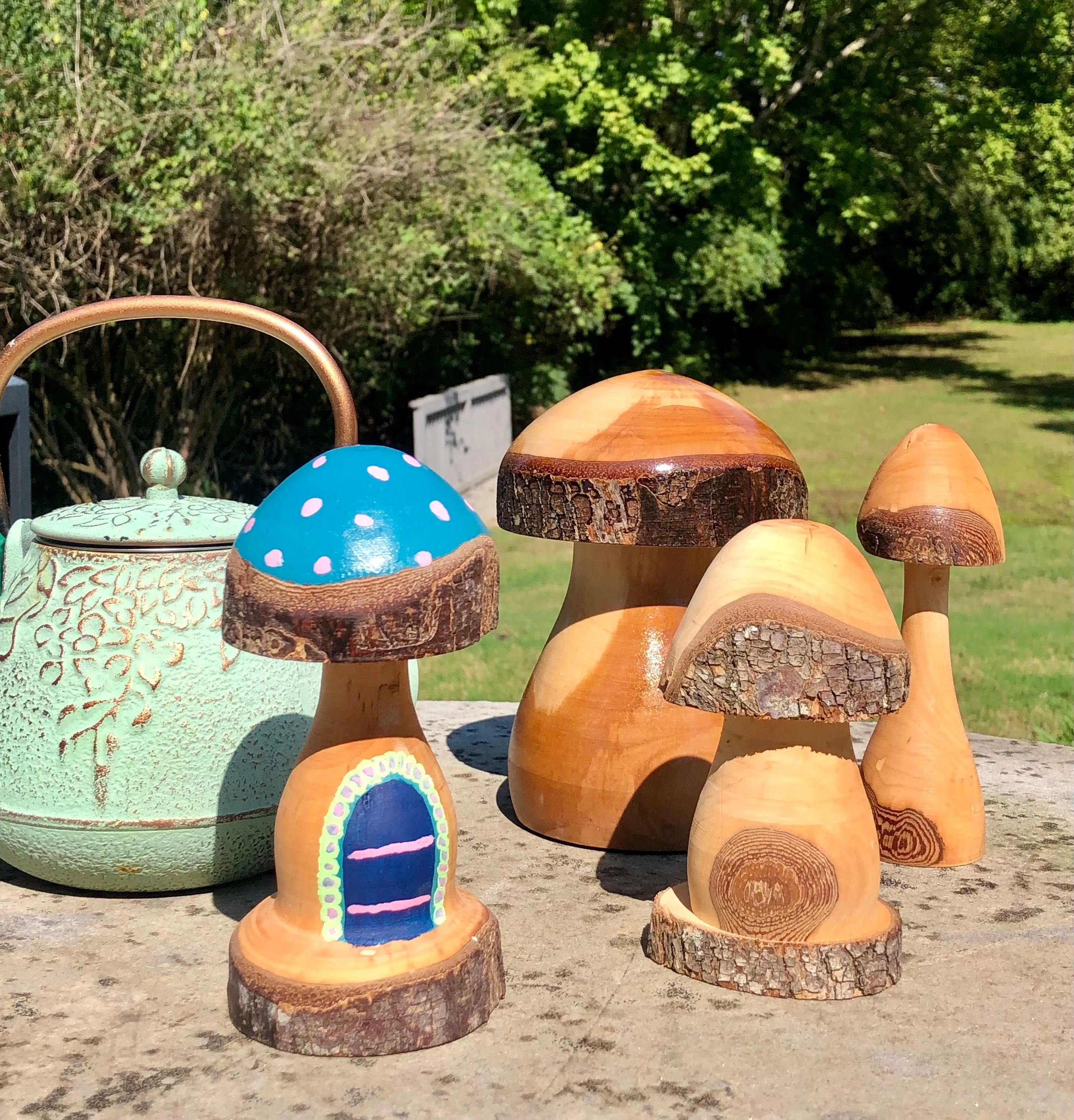 Handcrafted Mushroom Wood Art