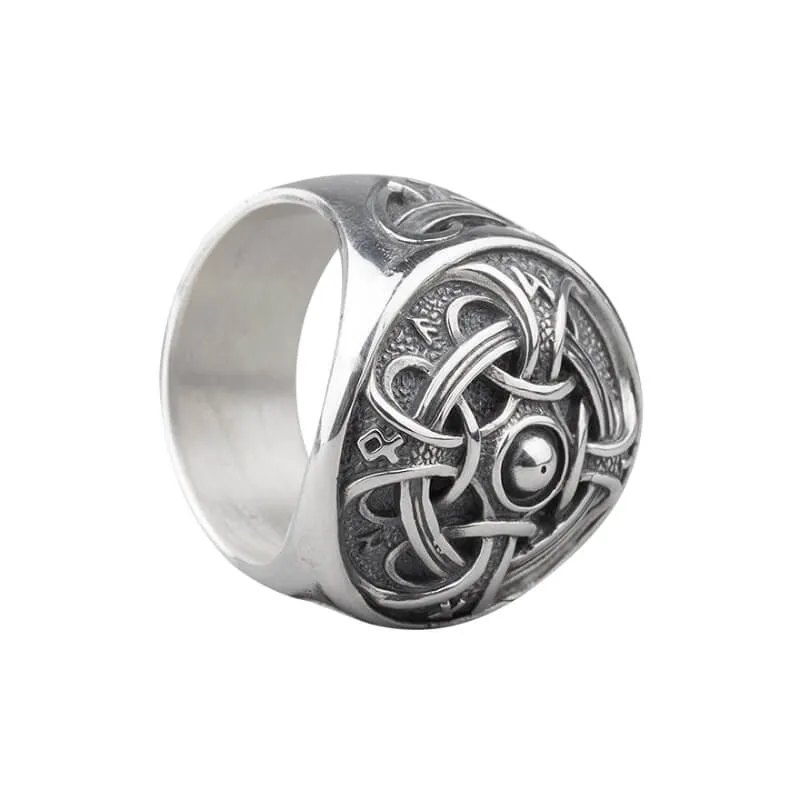 Handcrafted Odin Ring Silver
