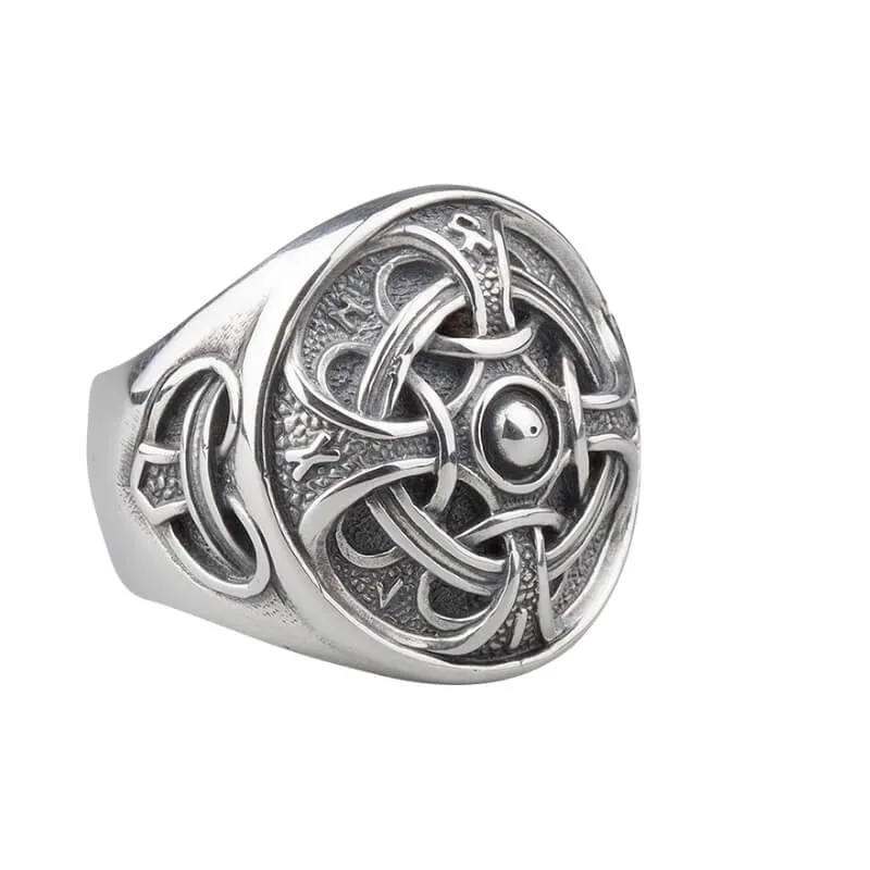 Handcrafted Odin Ring Silver