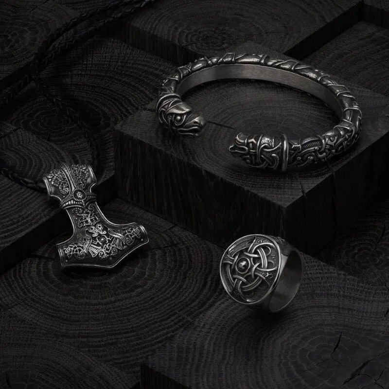 Handcrafted Odin Ring Silver