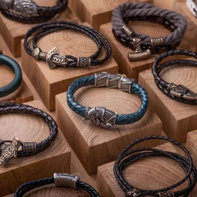 Handcrafted Odin's Raven Hook Bracelet