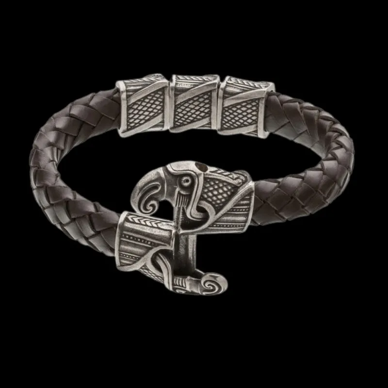 Handcrafted Odin's Raven Hook Bracelet
