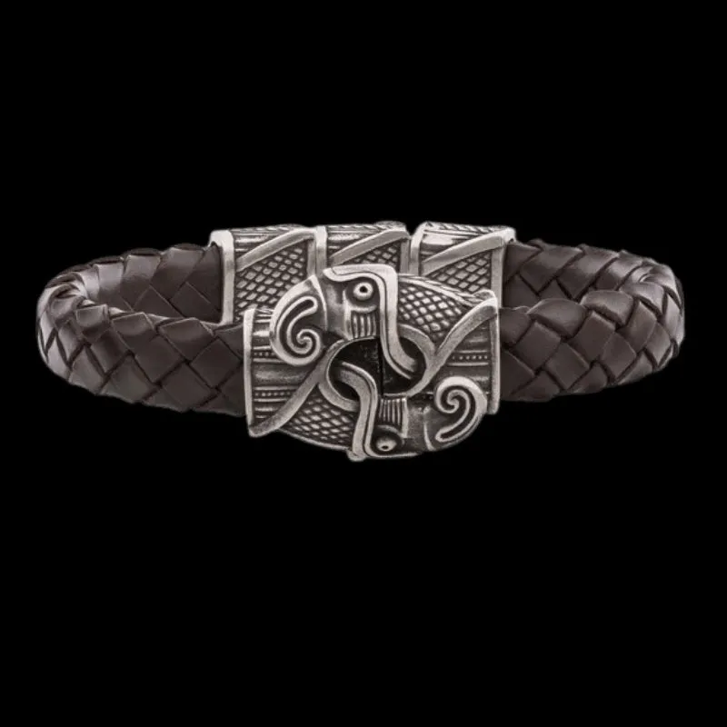 Handcrafted Odin's Raven Hook Bracelet
