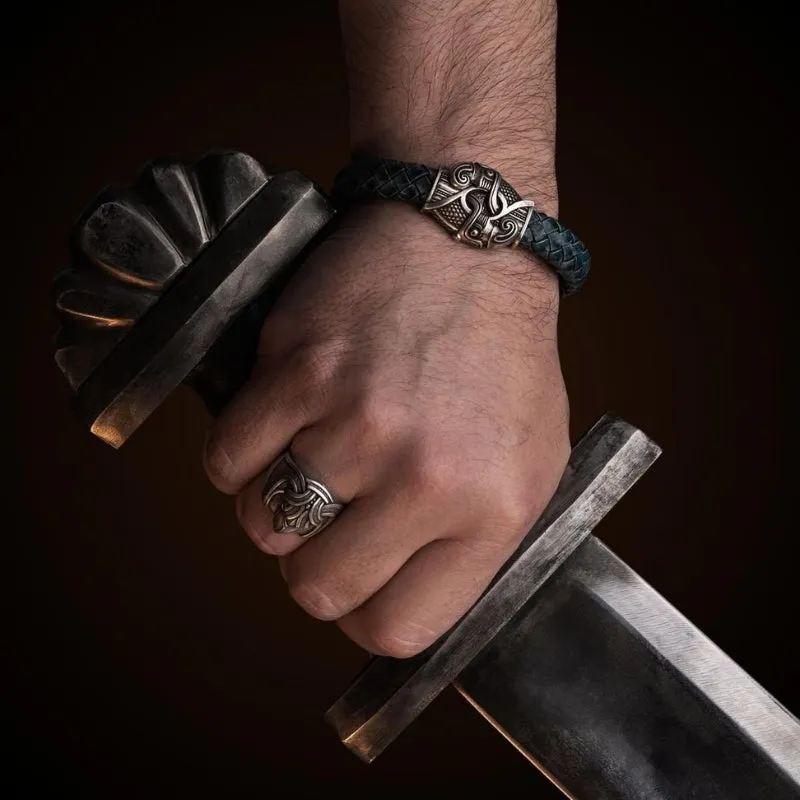 Handcrafted Odin's Raven Hook Bracelet