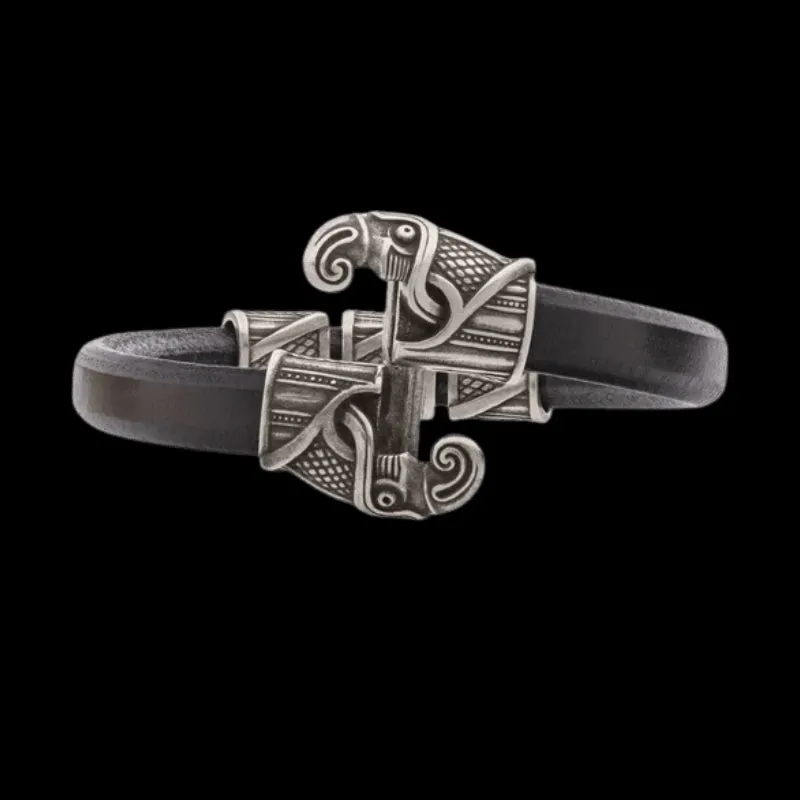 Handcrafted Odin's Raven Hook Bracelet