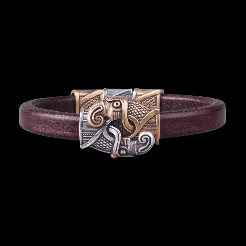 Handcrafted Odin's Raven Hook Bracelet