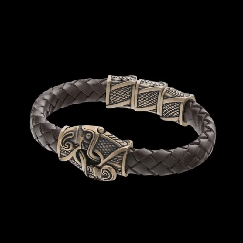 Handcrafted Odin's Raven Hook Bracelet