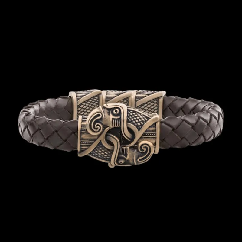 Handcrafted Odin's Raven Hook Bracelet