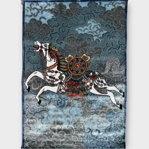 Handcrafted Silk Windhorse Wall hanging