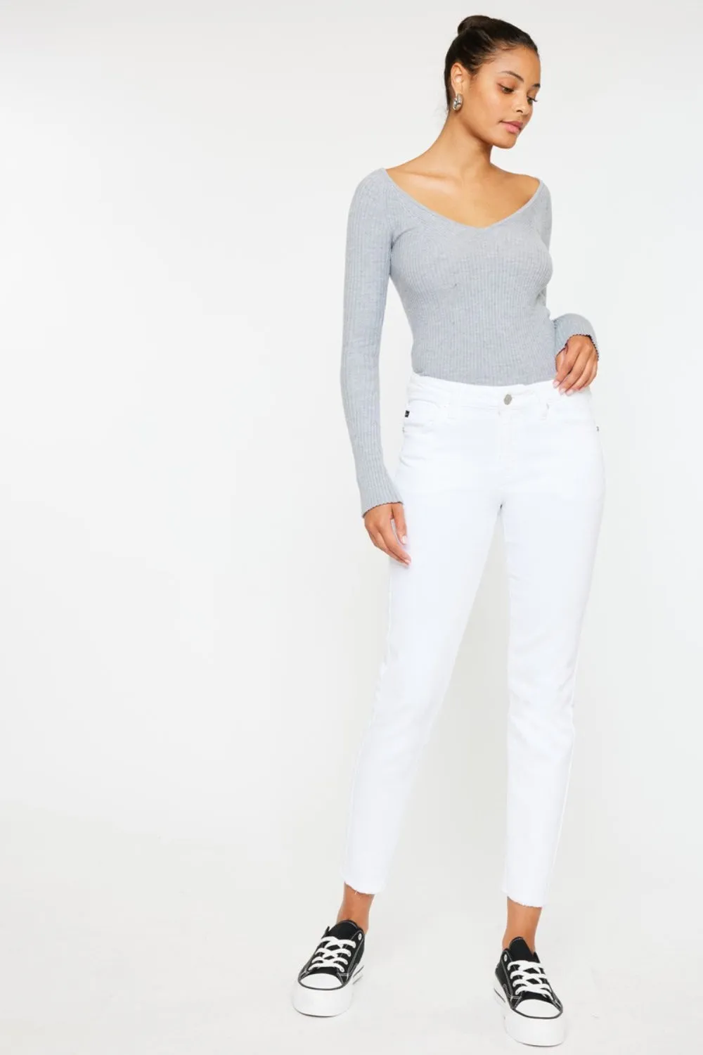 Hazel Blues® |  Kancan Mid Rise Ankle Skinny Jeans