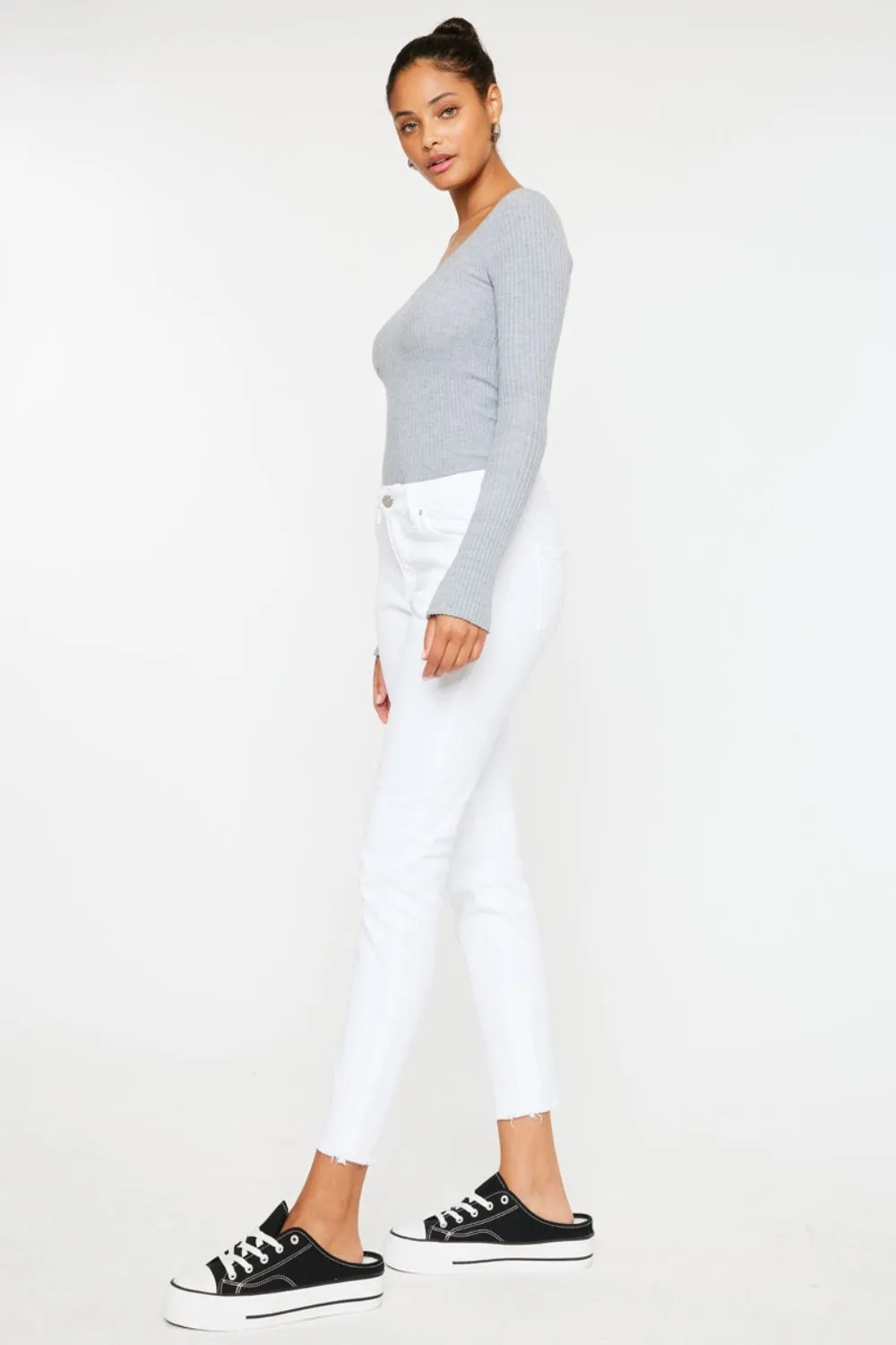 Hazel Blues® |  Kancan Mid Rise Ankle Skinny Jeans