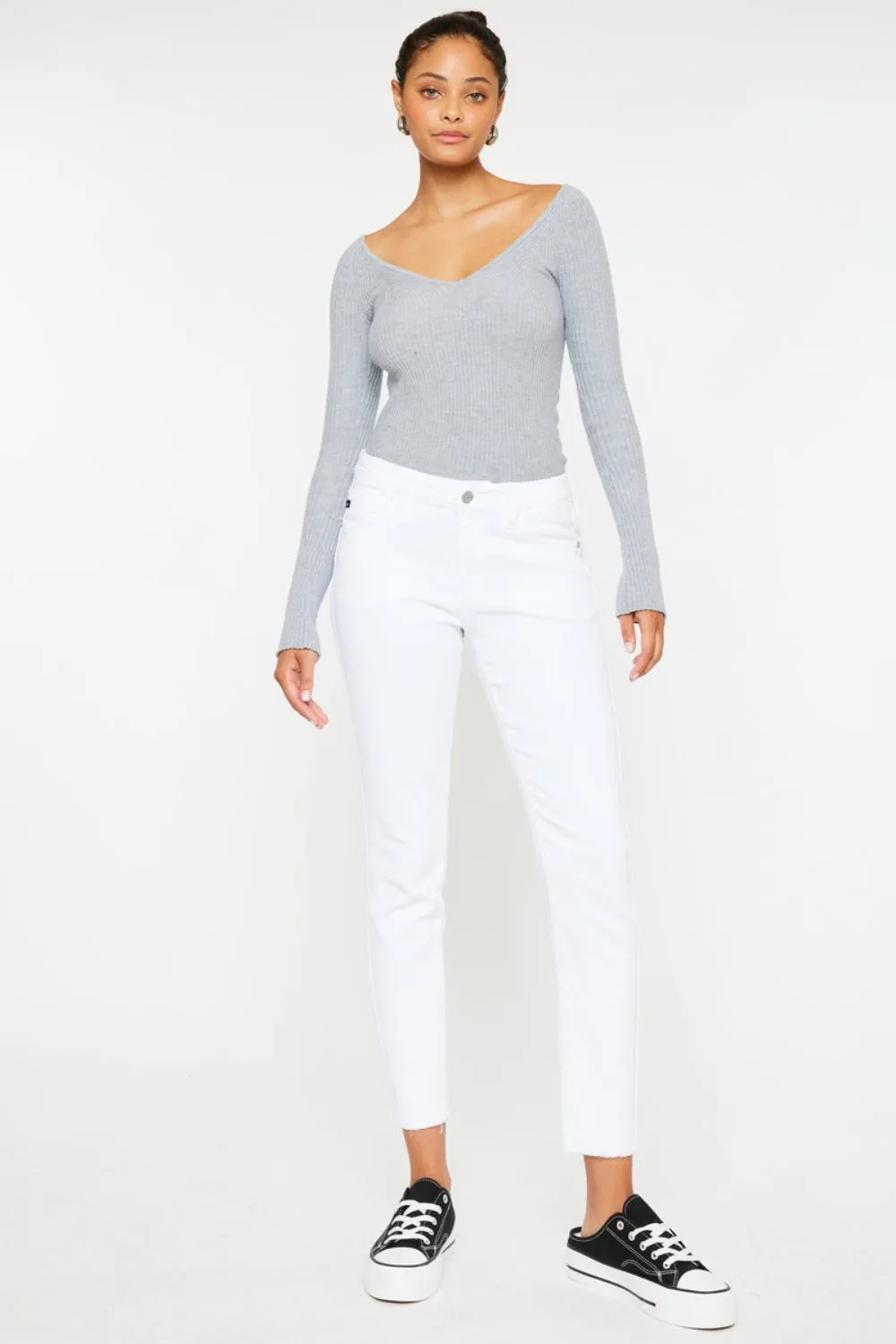 Hazel Blues® |  Kancan Mid Rise Ankle Skinny Jeans
