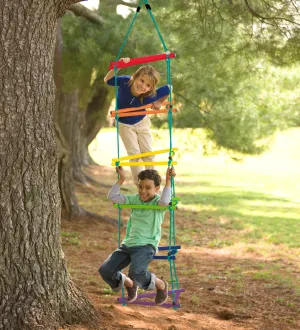 Hearthsong 6-Foot Rainbow Triangle Rope-Climbing Ladder