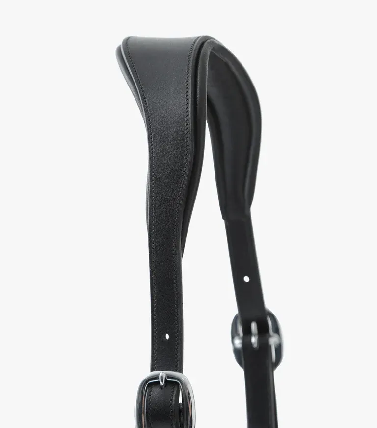 Hennaroso Rolled Anatomic Leather Head Collar (Black)