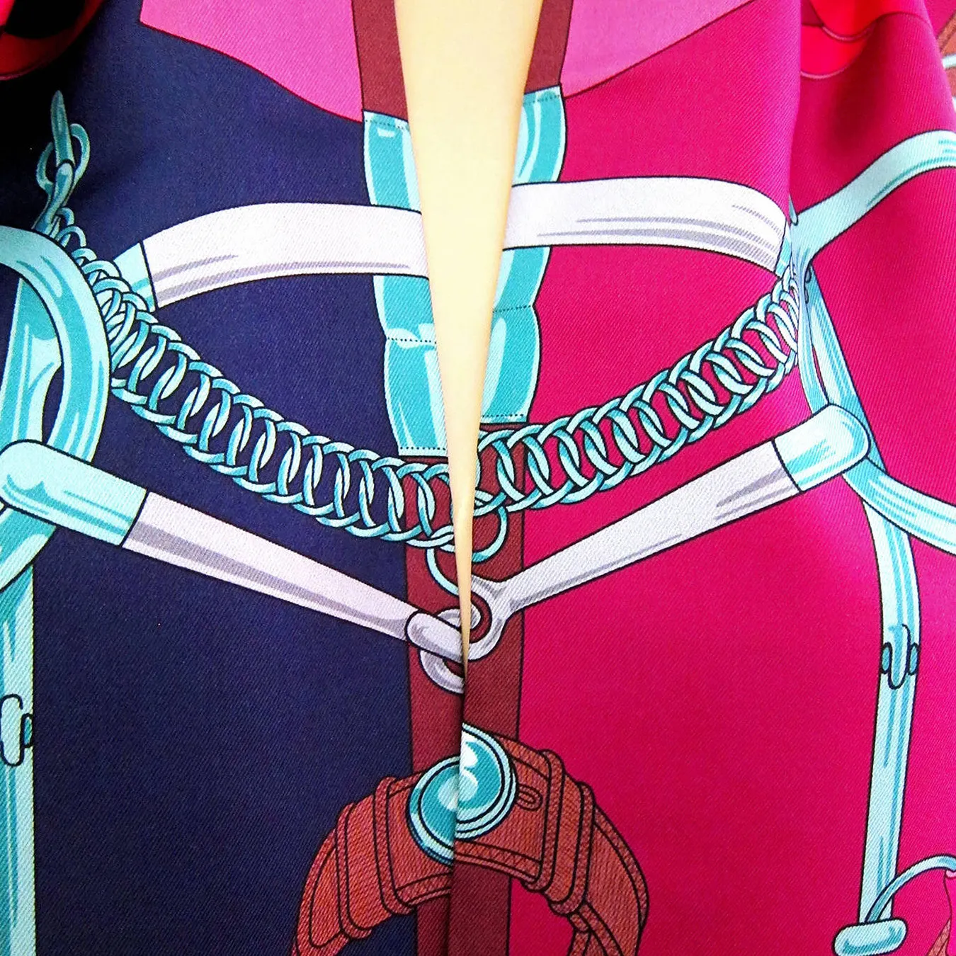 Hermes Eperon D'or Maxi Twilly Silk Scarf Carre Rose Pink Below Retail