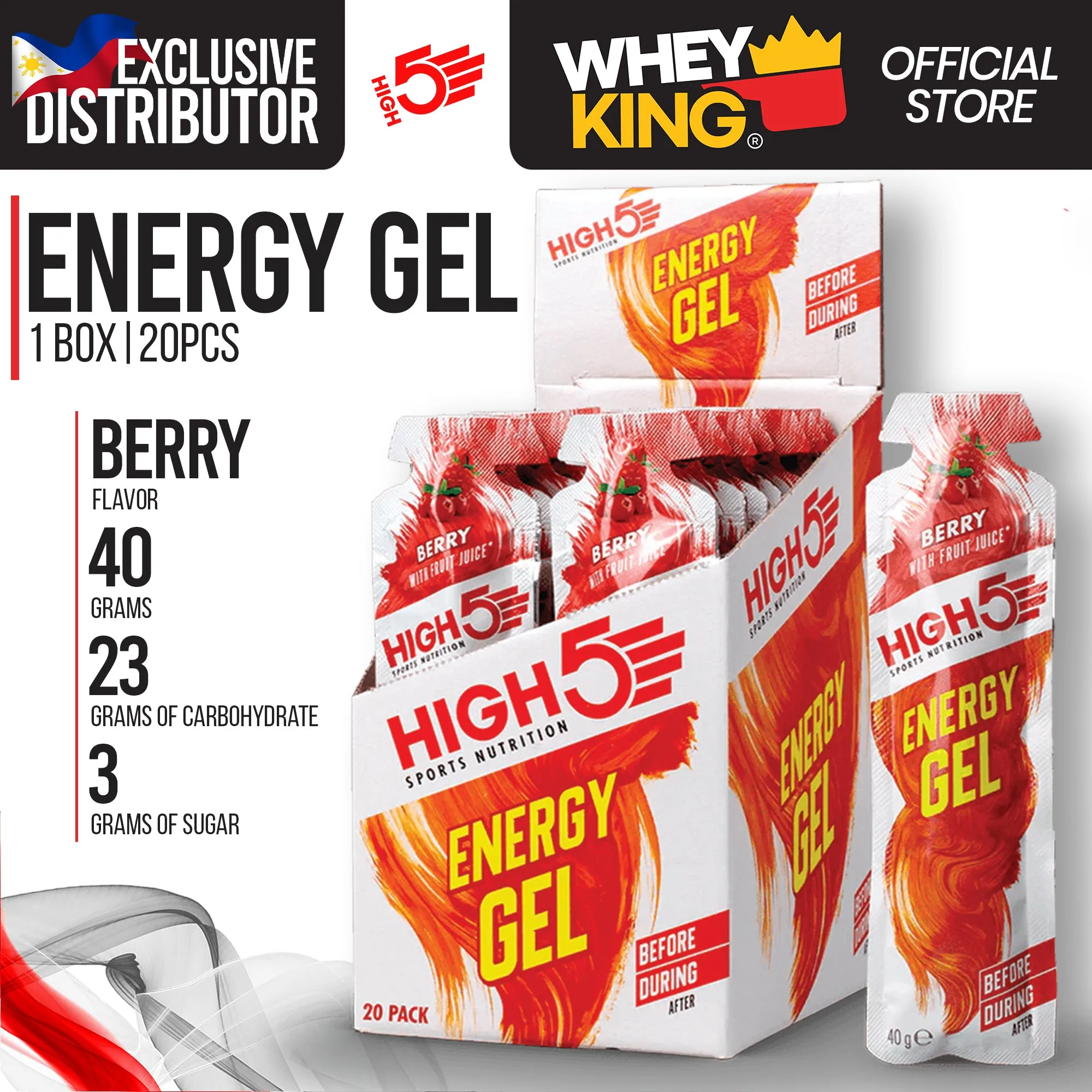 HIGH5 Energy Gels - 1 Box 20 Pcs