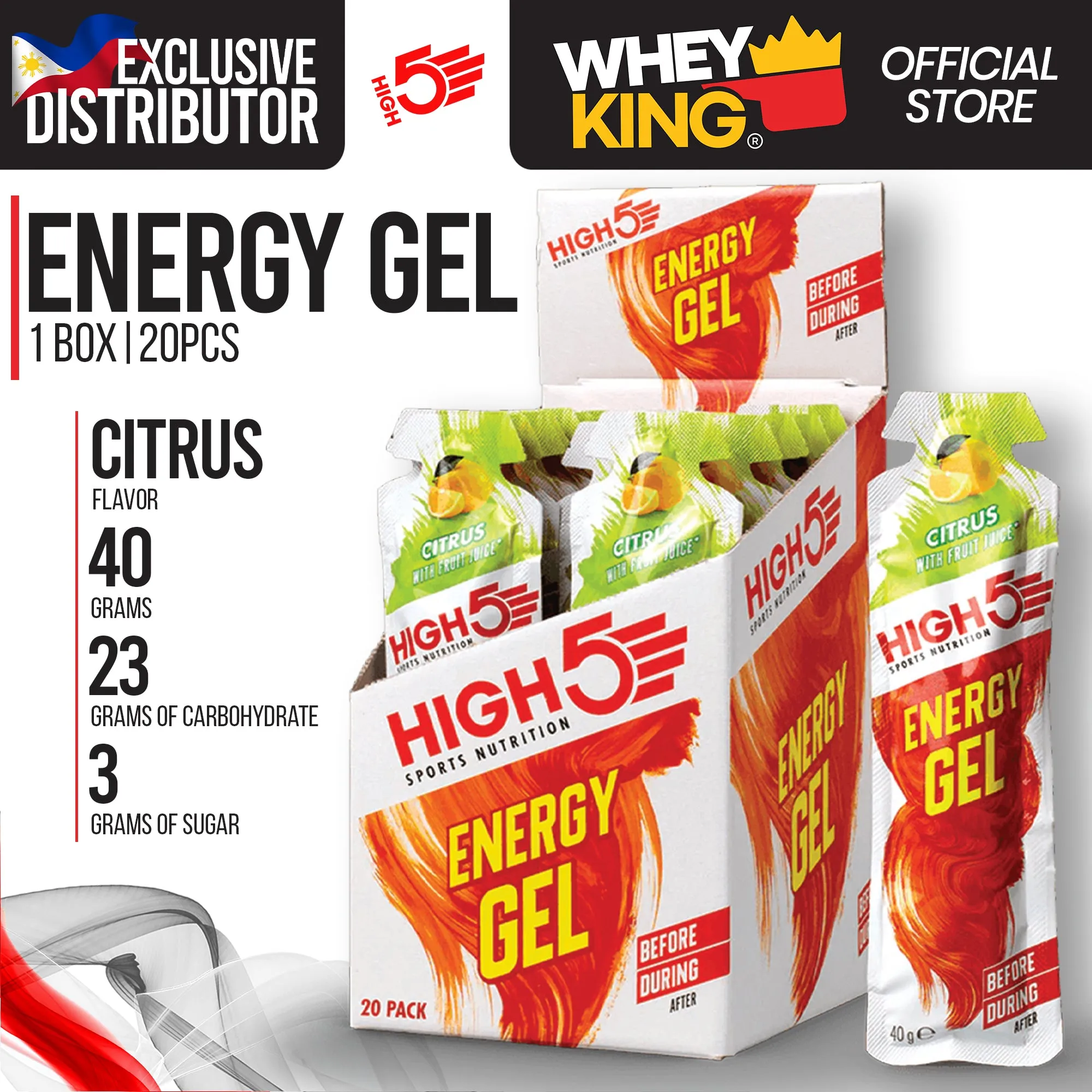 HIGH5 Energy Gels - 1 Box 20 Pcs