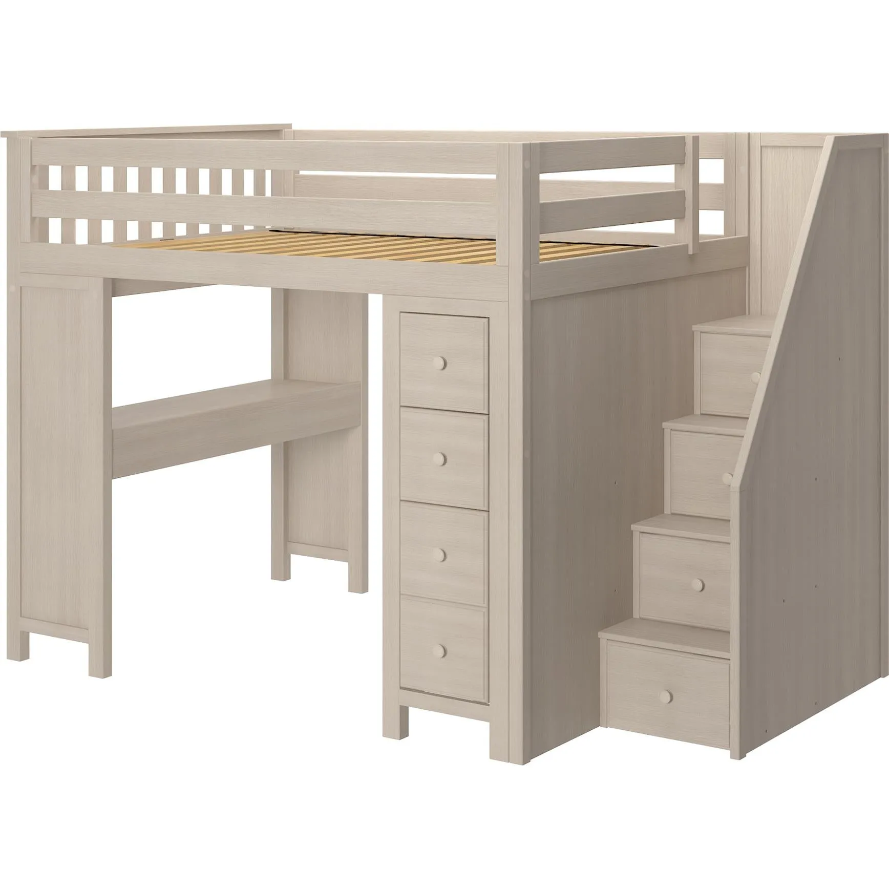Jackpot Deluxe Buxton Full Size Loft with Staircase   Desk   Storage