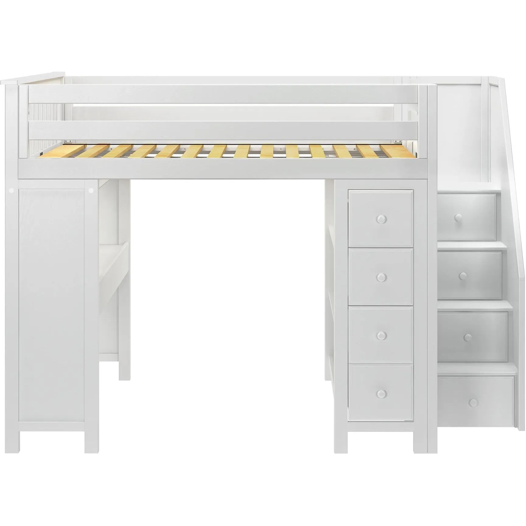 Jackpot Deluxe Buxton Full Size Loft with Staircase   Desk   Storage