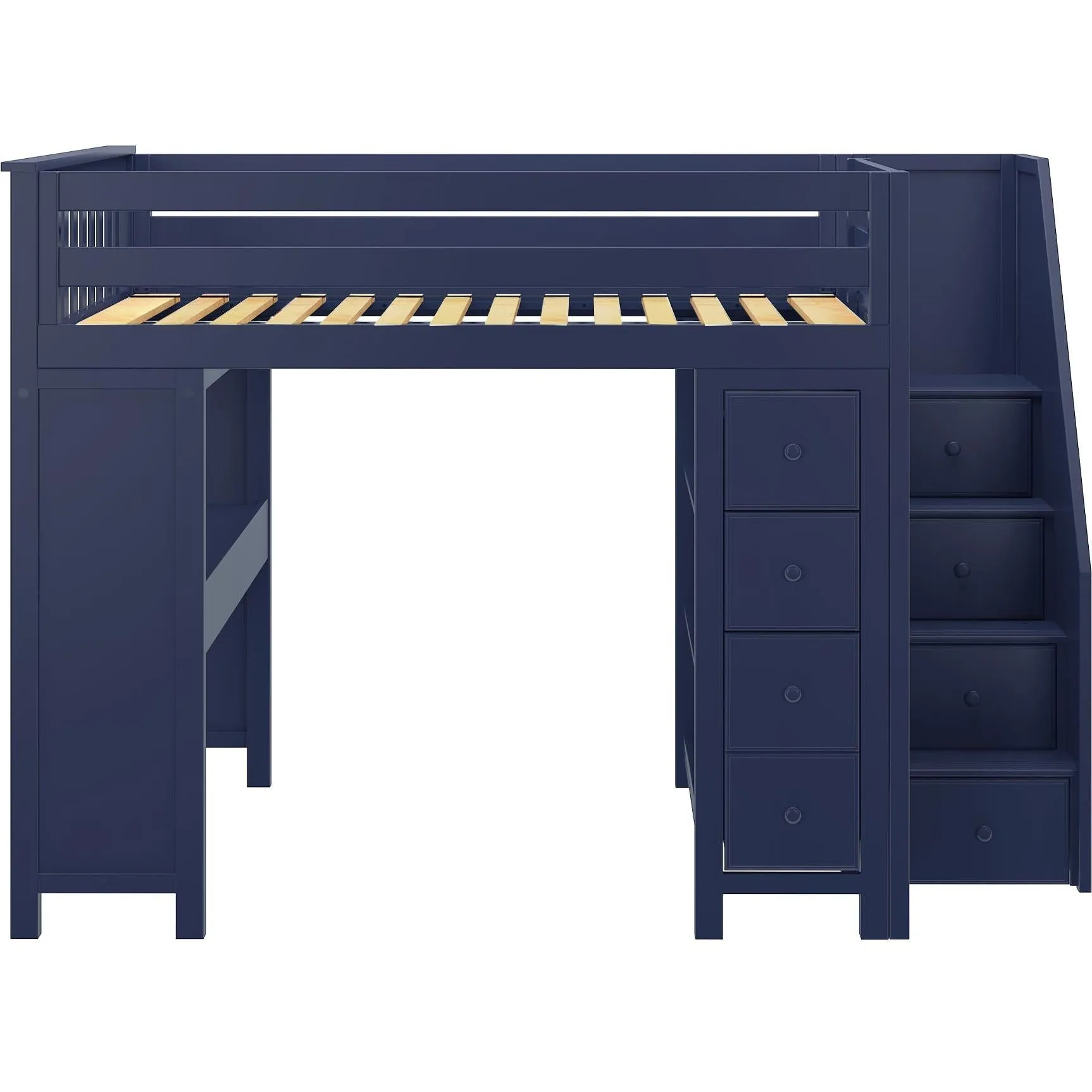 Jackpot Deluxe Buxton Full Size Loft with Staircase   Desk   Storage