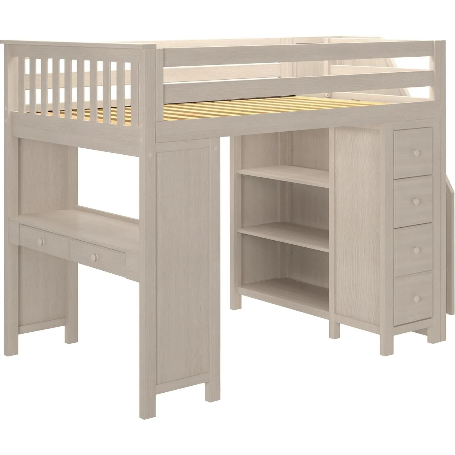 Jackpot Deluxe Buxton Full Size Loft with Staircase   Desk   Storage