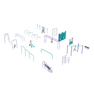 Kid's Gym - 16 Piece Kid's Outdoor Fitness Course