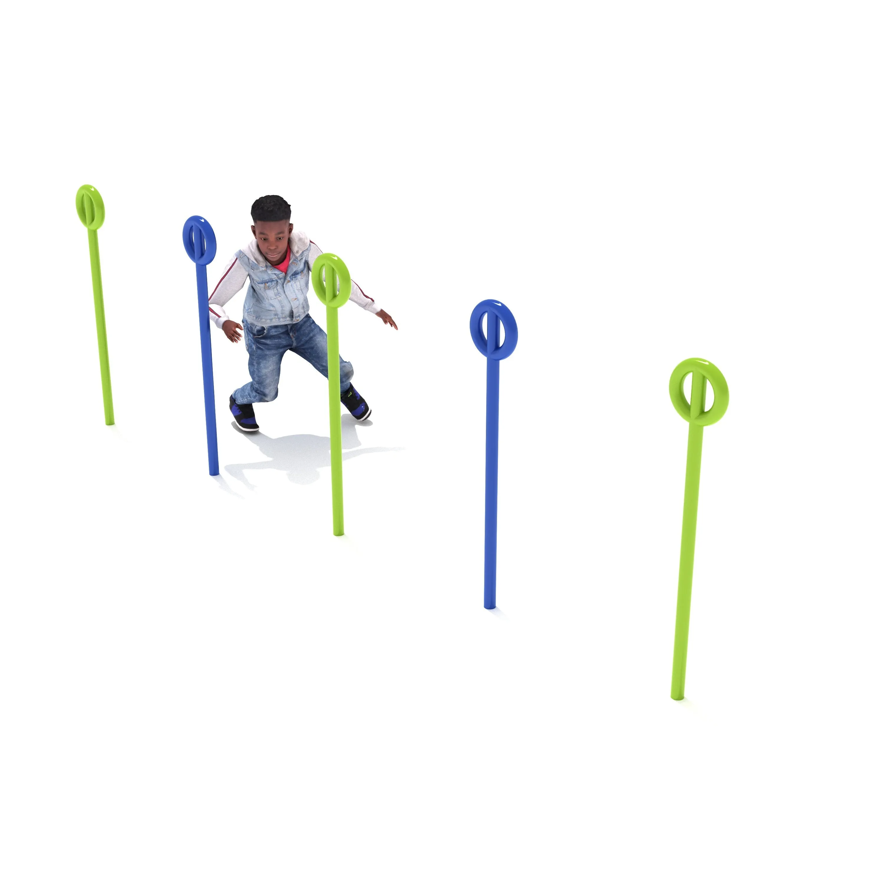 Kid's Gym Agility Poles (Set of 5)