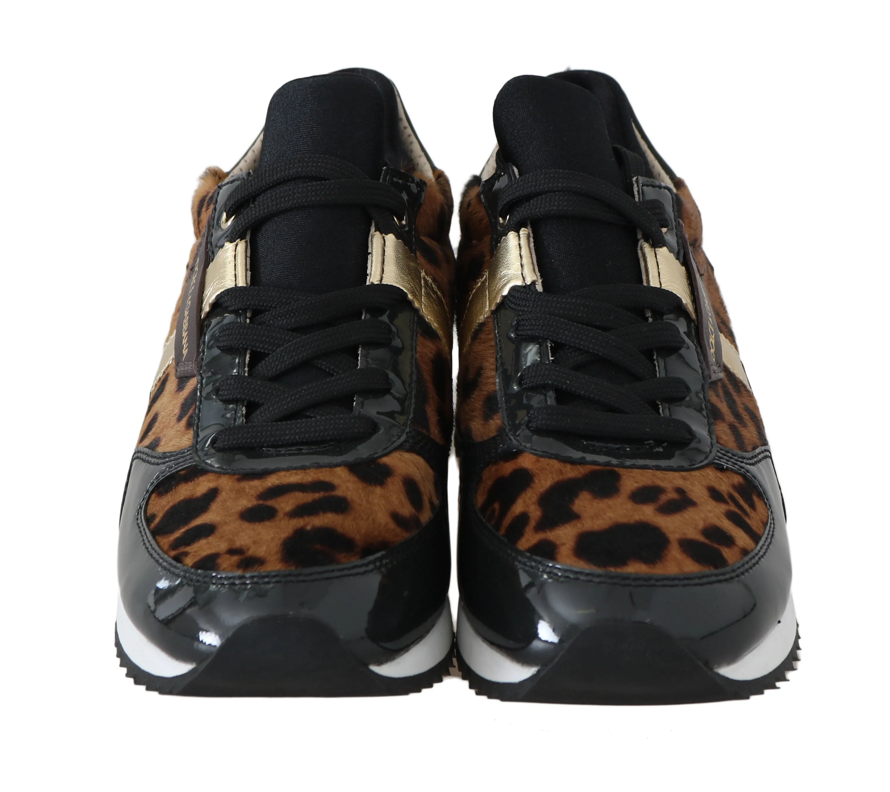 Leather Black Leopard Sneakers