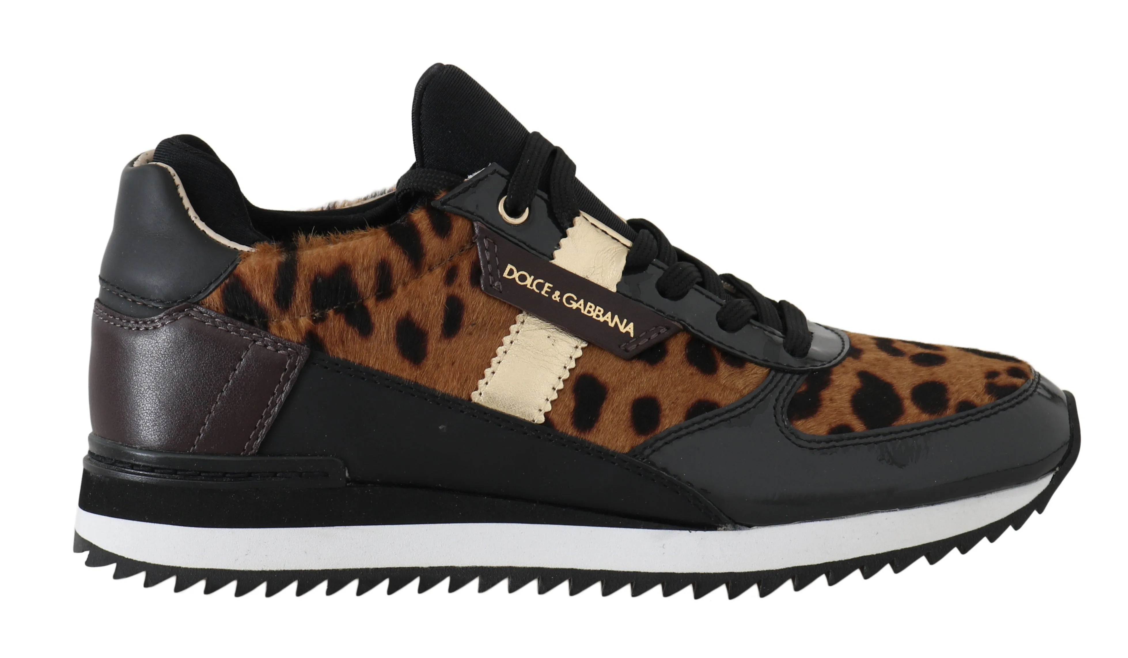 Leather Black Leopard Sneakers