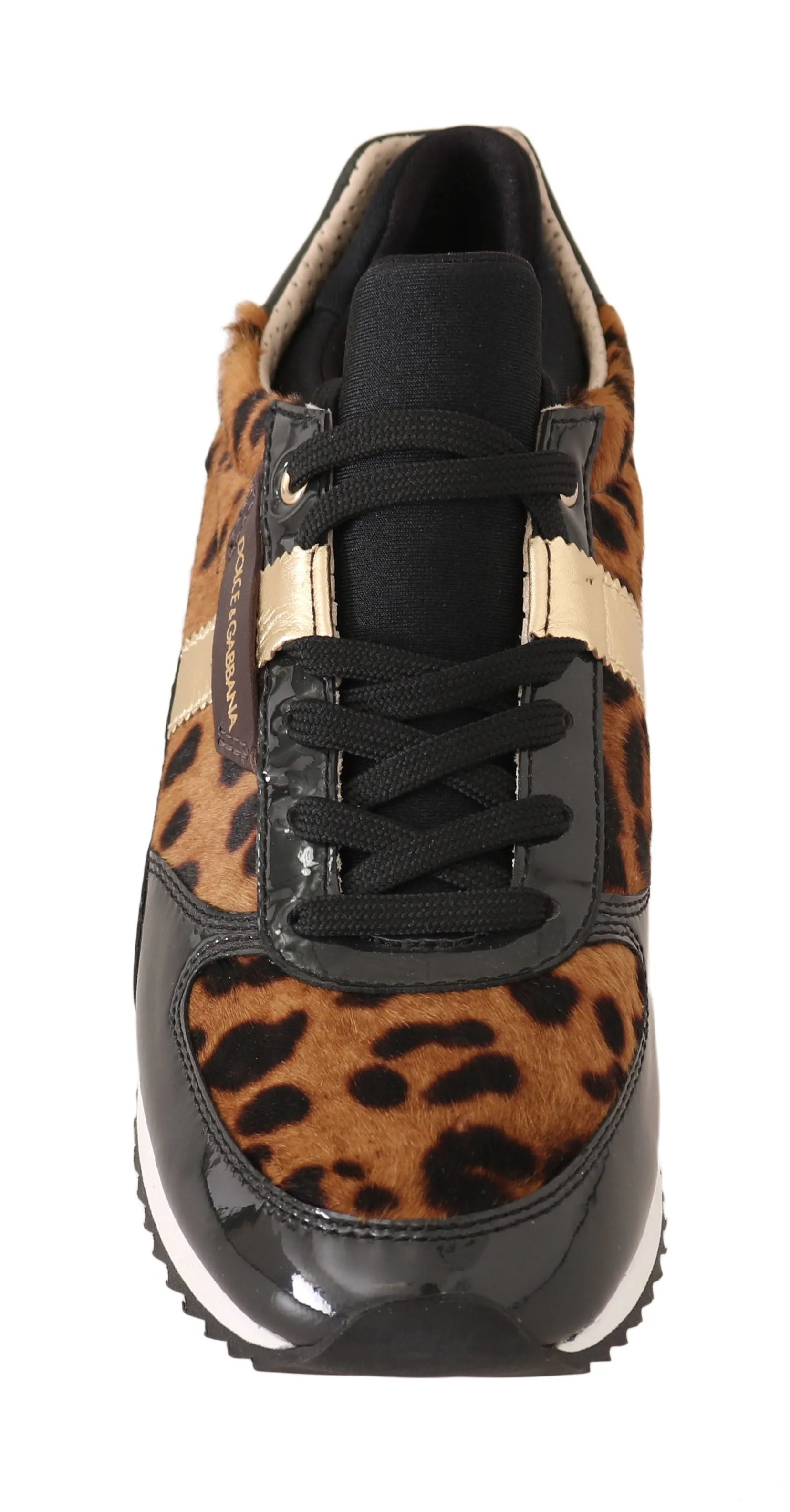 Leather Black Leopard Sneakers