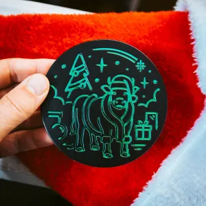 Leather Coasters 4 Pack - Christmas 2024