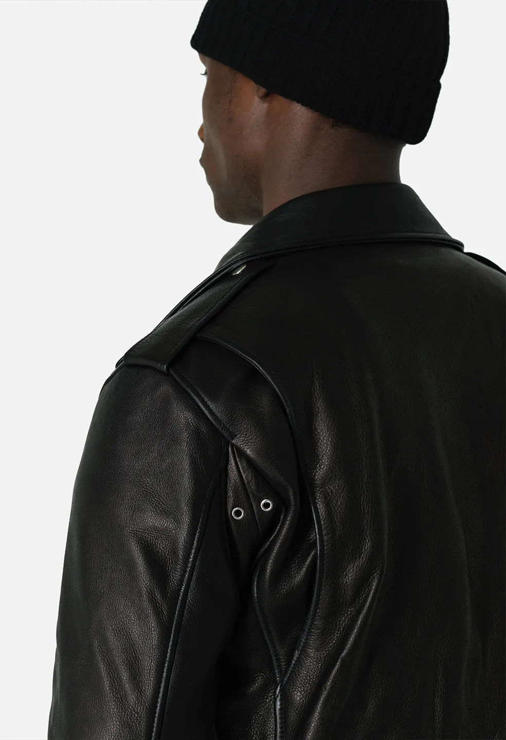 Leather Moto Jacket / Black