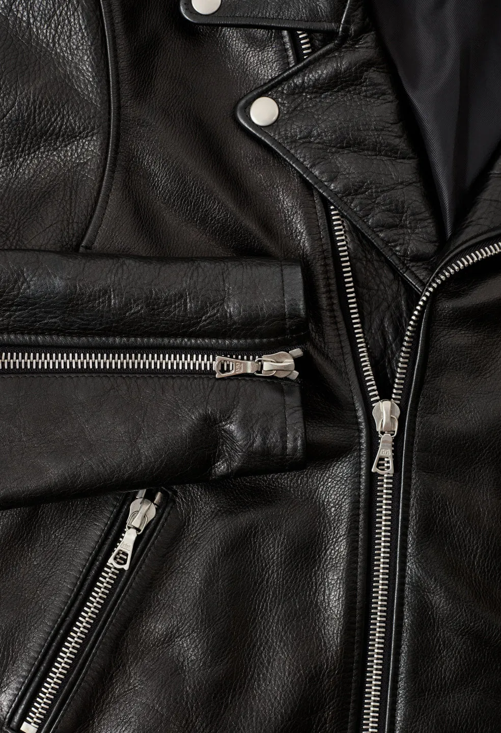 Leather Moto Jacket / Black